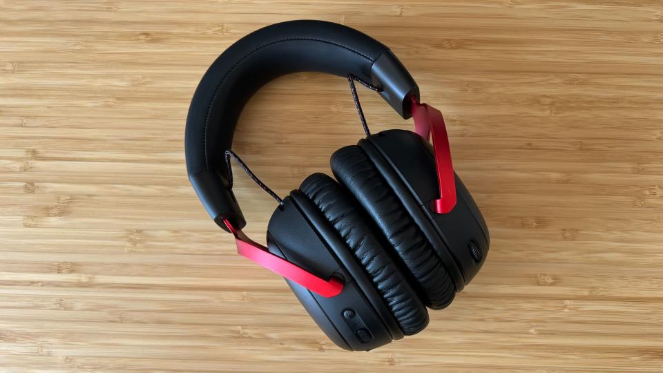 HyperX Cloud 3 Wireless headset on a wooden desk