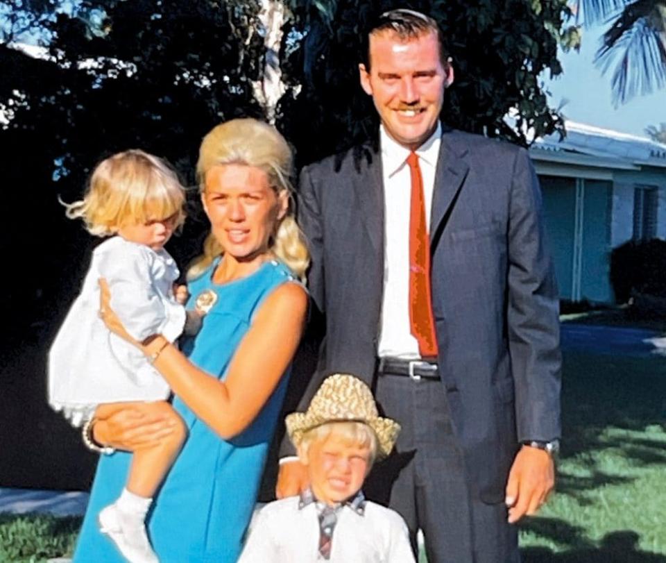 A young Fred with his father Freddie, mother Linda and sister Mary