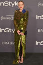 <p><strong>23 October </strong>Kate Bosworth opted for a shimmering gold Alexandre Vauthier gown.</p>