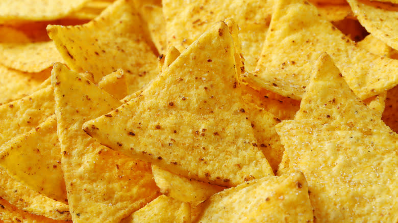 close up of tortilla chips