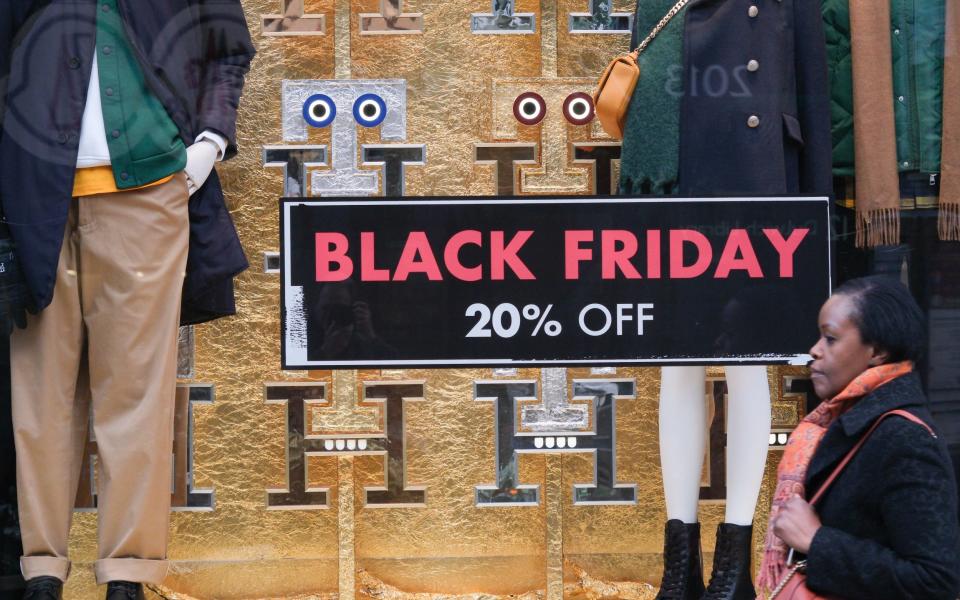 Black Friday sale signs in London's West End - Matthew Chattle/Future Publishing via Getty Images