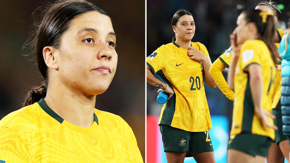 Sam Kerr, pictured here in action for the Matildas.