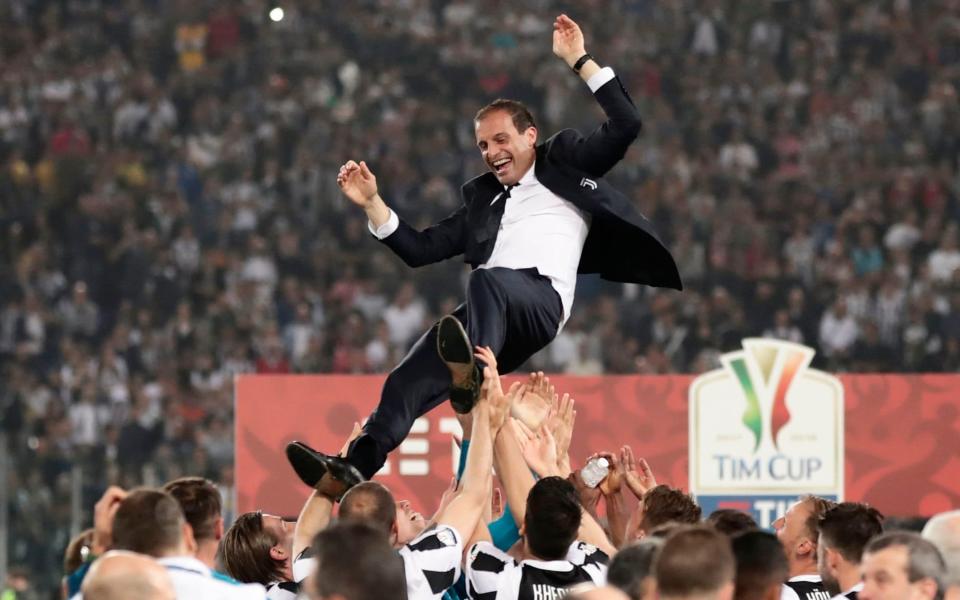 Max Allegri is a legend at Juventus after winning five straight Scudetto's, but has yet to prove his chops outside of Serie A - ISABELLA BONOTTO /AFP