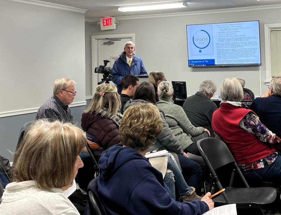 David Saylor, who lives on Cole Avenue SW in North Canton, asked City Council to keep his neighborhood the way it is. He was among several residents who expressed concerns or objected to a master plan draft's nonbinding suggestion to allow businesses to operate on his street.