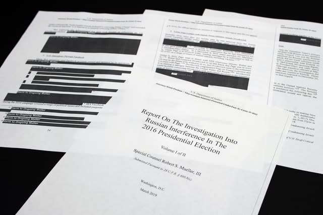 Four pages of the Mueller Report