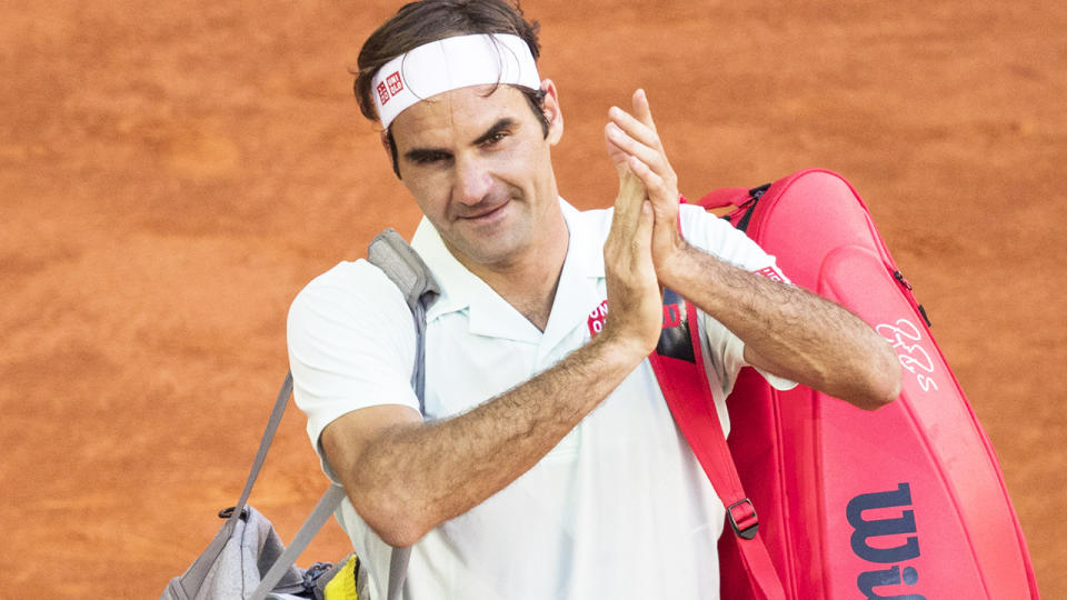 Roger Federer, pictured here at the Madrid Open in 2019.