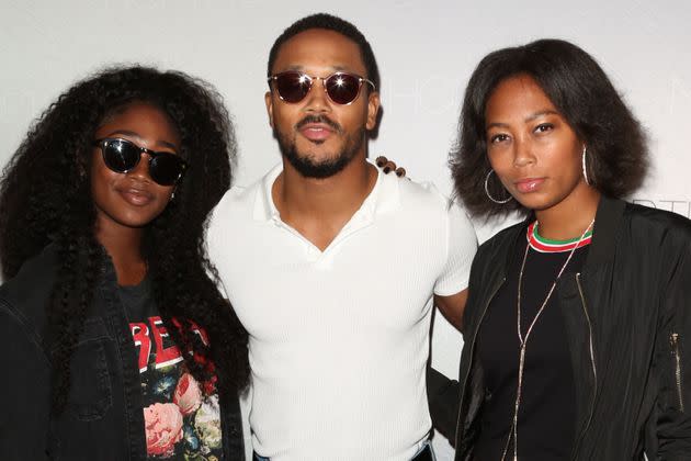 Romeo Miller (center) with his sisters Itali Miller (left) and Tytyana Miller (right) in 2018. (Photo: Paul Archuleta via Getty Images)