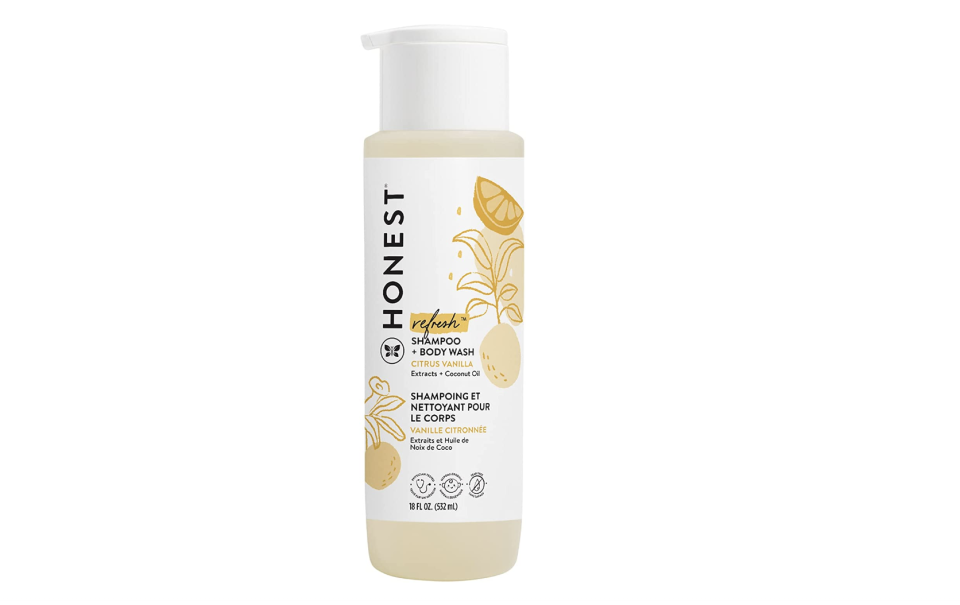 The Honest Company Perfectly Gentle Sweet Orange Vanilla Shampoo + Body Wash. (PHOTO: Amazon)