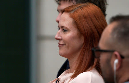 Tree Paine, publicist for Taylor Swift, leaves Denver Federal Court after the verdict was announced in the Taylor Swift groping trial in Denver U.S. August 14, 2017. REUTERS/Rick Wilking