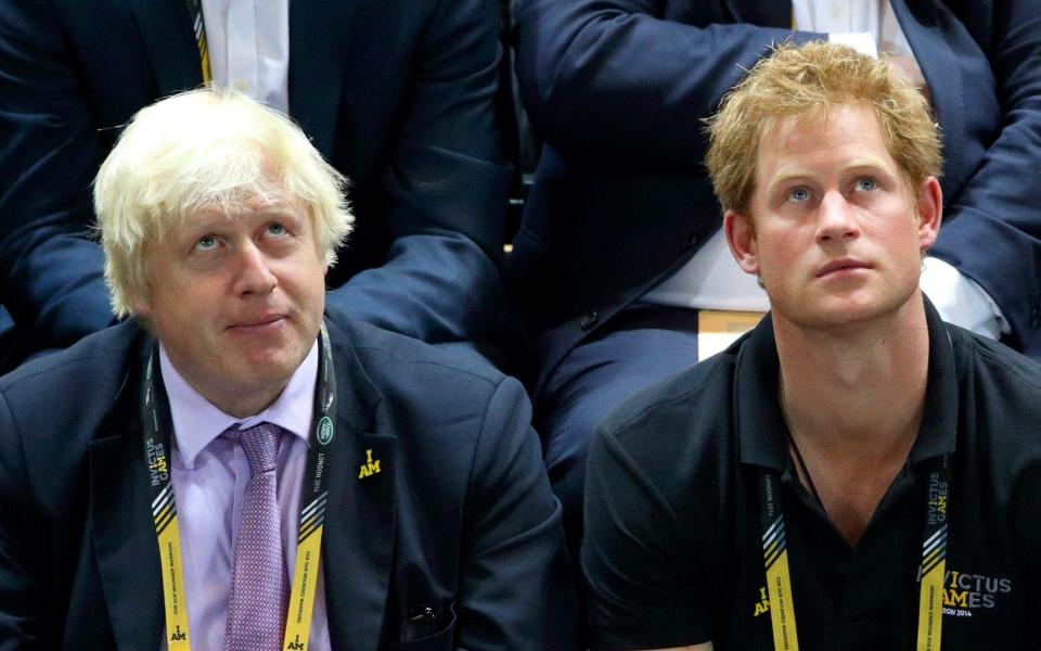 Boris Johnson and Prince Harry - Getty 