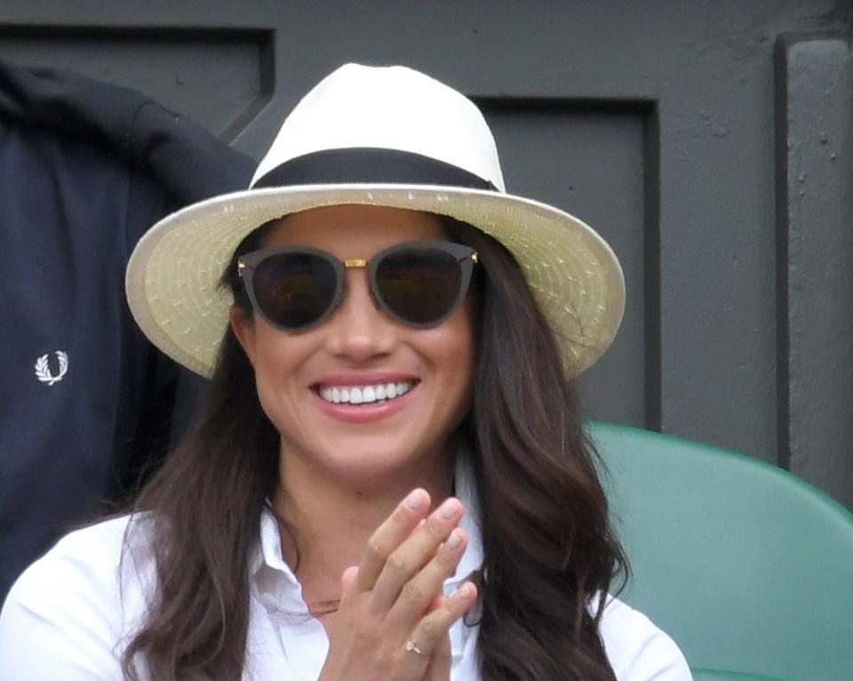 <h1 class="title">Meghan Markle Wasn't Allowed to Wear a Hat at Wimbledon This Year 5</h1><cite class="credit">Karwai Tang/Getty Images</cite>