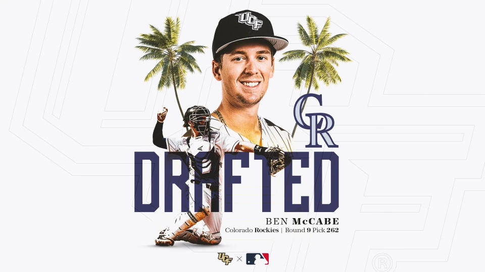 Former Sarasota High catcher Ben McCabe was drafted in the ninth round, 262nd overall, by the Colorado Rockies out of the University of Central Florida.