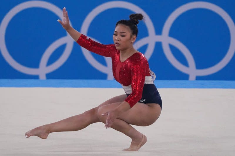 Jordan Chiles was part of the American team that won silver in women's gymnastics at the 2020 Summer Games in 2021 in Tokyo. File Photo by Richard Ellis/UPI