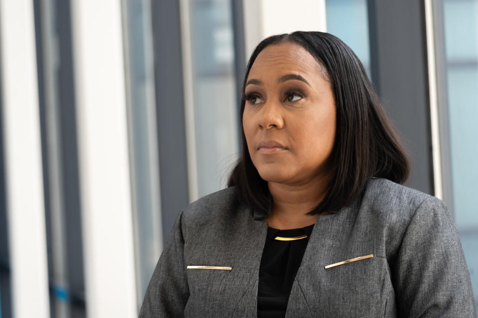 August 8: District Attorney of Fulton County, Georgia, Fani Willis poses for photos in the Fulton County Court House in Atlanta, Georgia on Tuesday, August 8, 2023. (Photo by Megan Varner for The Washington Post via Getty Images)