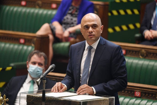 Health Secretary Sajid Javid 