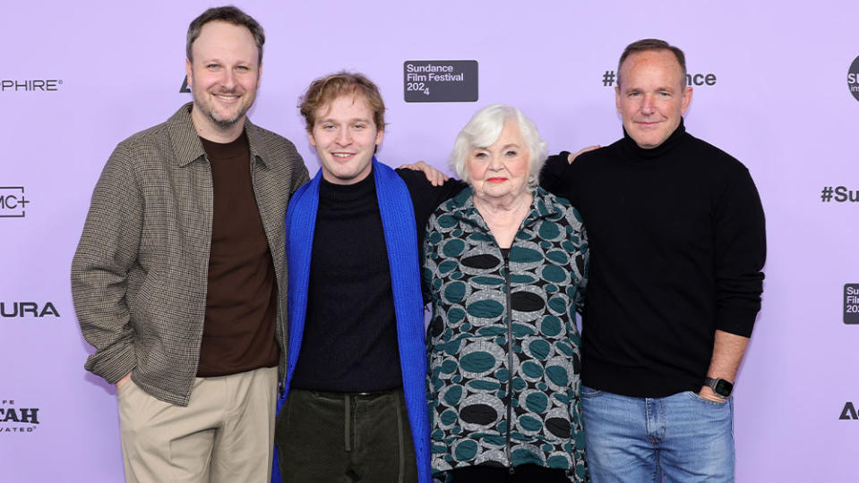 L-R) Josh Margolin, Fred Hechinger, June Squibb and Clark Gregg attend the "Thelma" Premiere at Sundance Film Festival 2024