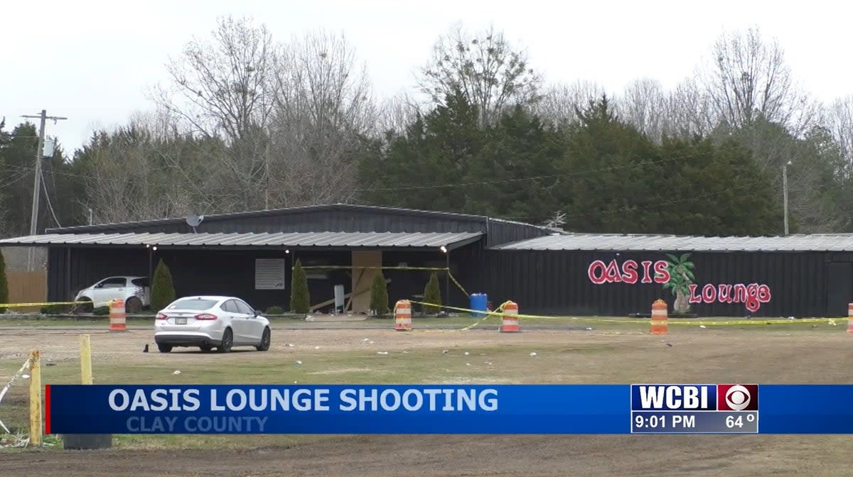 One person was killed and at least 12 were injured in a shooting at Club Oasis in West Point, Mississippi, on 3 March 2024 (WCBI)