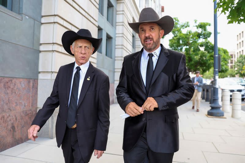 "Cowboys for Trump" New Mexico at Federal Court for sentencing for role in Capitol riot on Jan 6