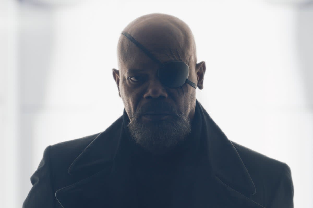 Samuel L. Jackson as Nick Fury in Marvel Studios’ Secret Invasion (Photo courtesy of Marvel Studios. © 2022 MARVEL)