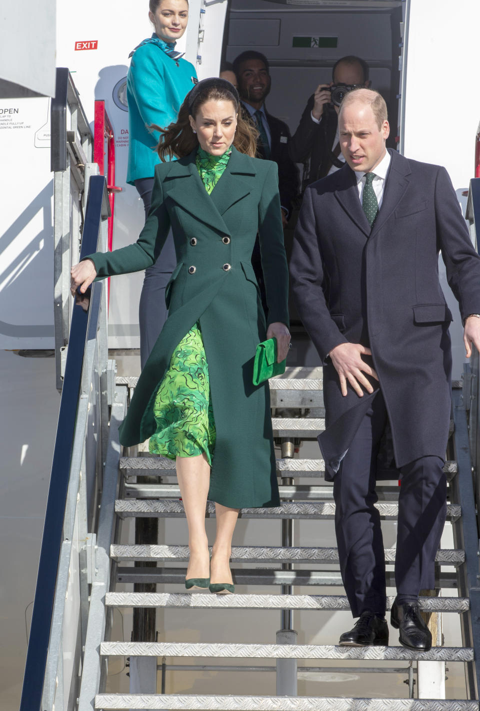 Duchess of Cambridge and Duke of Cambridge arrive at Dublin Airport for Three Day Ireland Visit