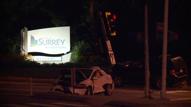 Motorist clinging to life after serious crash in Surrey