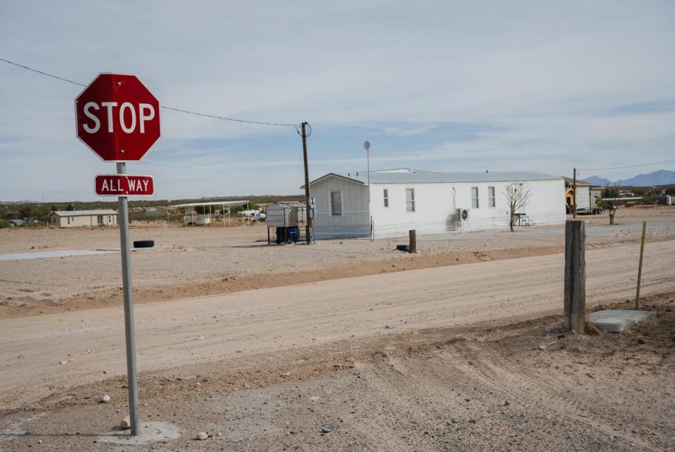 Fort Hancock is a border community in rural Hudspeth County that is home to 1,700 people, including Juvencia Padilla and her son Tino who is paralyzed from his waist down. They have to drive an hour or longer for all of his healthcare appointments in El Paso, Texas. November 28, 2023.