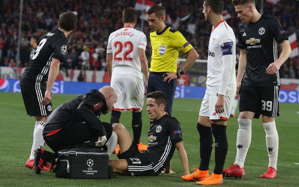 Jose Mourinho questions his own medical team after Ander Herrera suffers 'bad injury' against Sevilla