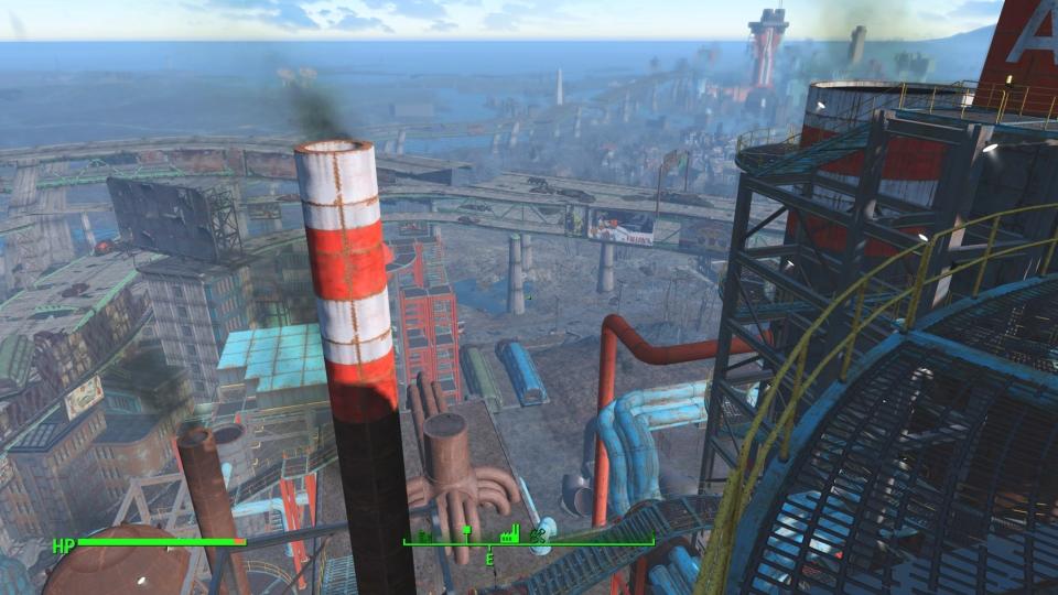 Fallout 4 comparison screenshots showing the increased level of detail