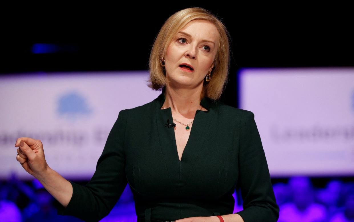 Liz Truss, speaking at a hustings event on August 5, is planning a shake-up of the education system - PETER NICHOLLS /REUTERS