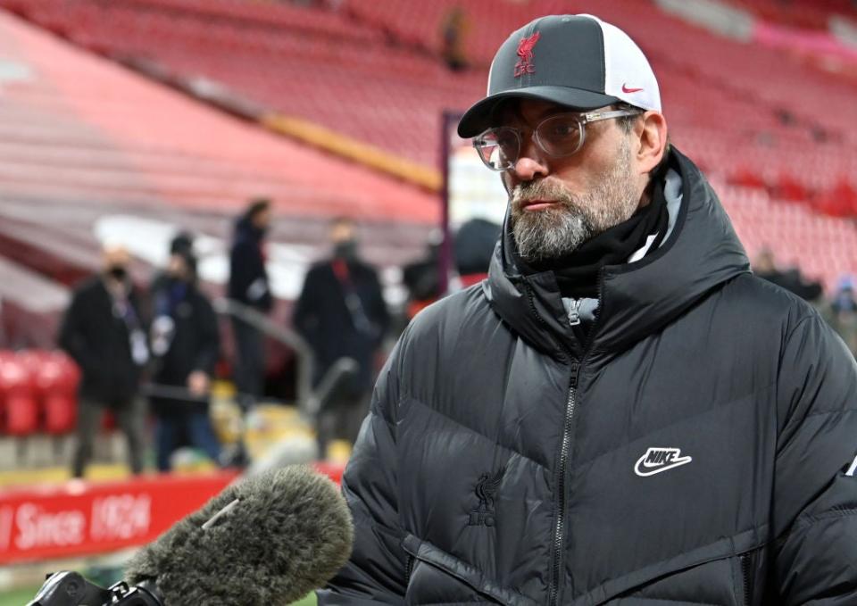 <p>Klopp will be asked about the Super League on Monday night</p> (Getty Images)
