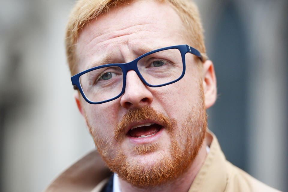 Labour MP LLoyd Russell-Moyle outside the Royal Courts of Justice, London, where protesters are celebrating after winning a landmark legal challenge at the Court of Appeal over the Government's decision to continue to allow arms sales to Saudi Arabia. (Photo by Kirsty O'Connor/PA Images via Getty Images)