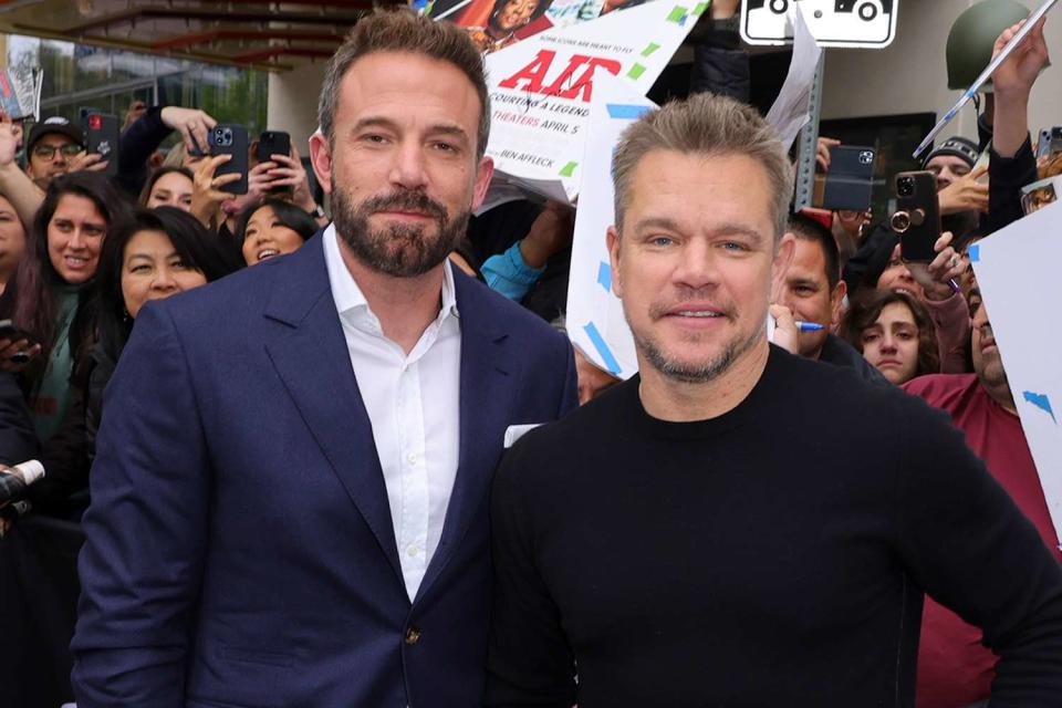 <p>Michael Loccisano/Getty</p> Ben Affleck and Matt Damon on March 18, 2023, in Austin, Texas