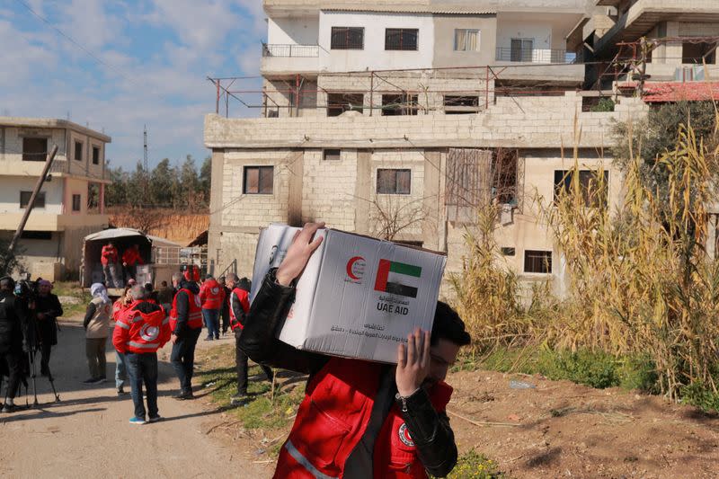 Humanitarian aid distributed in Jableh