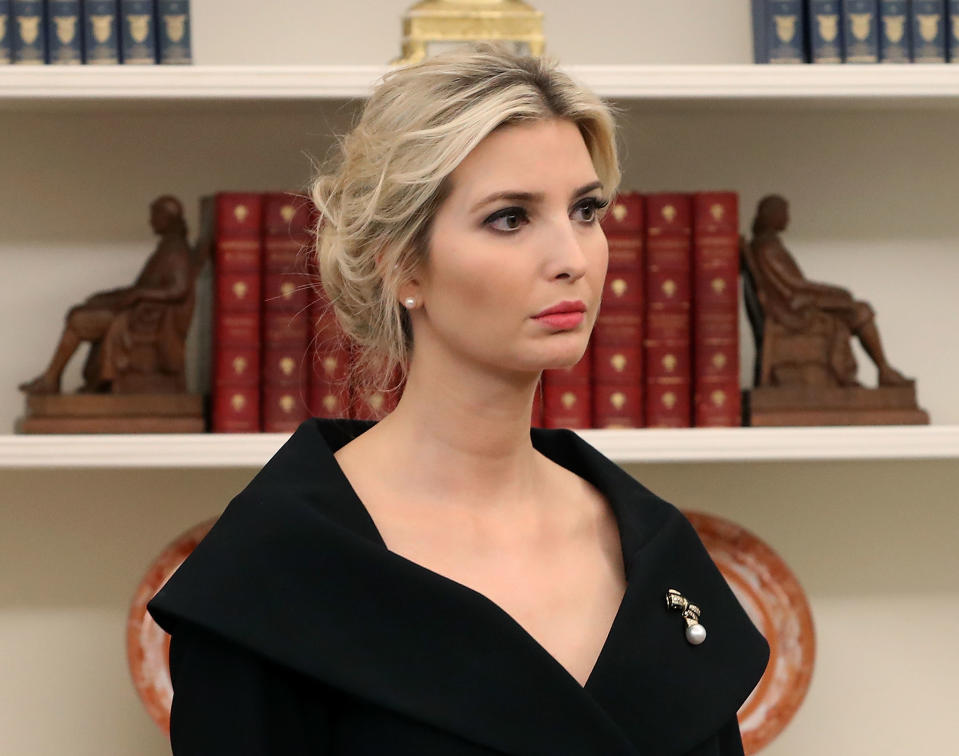 Ivanka Trump shot down social media rumors that she would replace Nikki Haley as U.S. ambassador to the United Nations. (Photo: Getty Images)