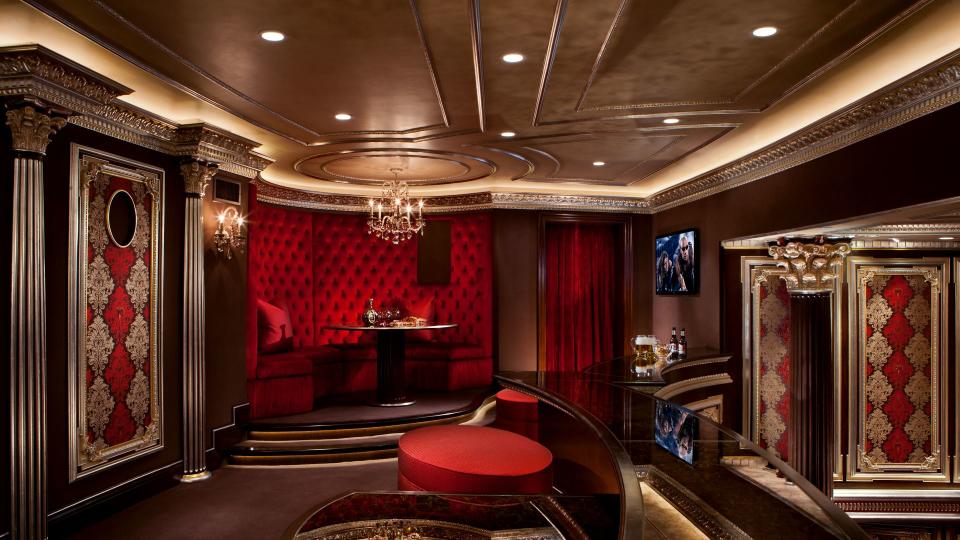 Home theater lady luck showing balcony