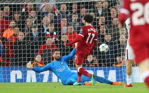 Salah goal vs Roma - Credit: GETTY IMAGES