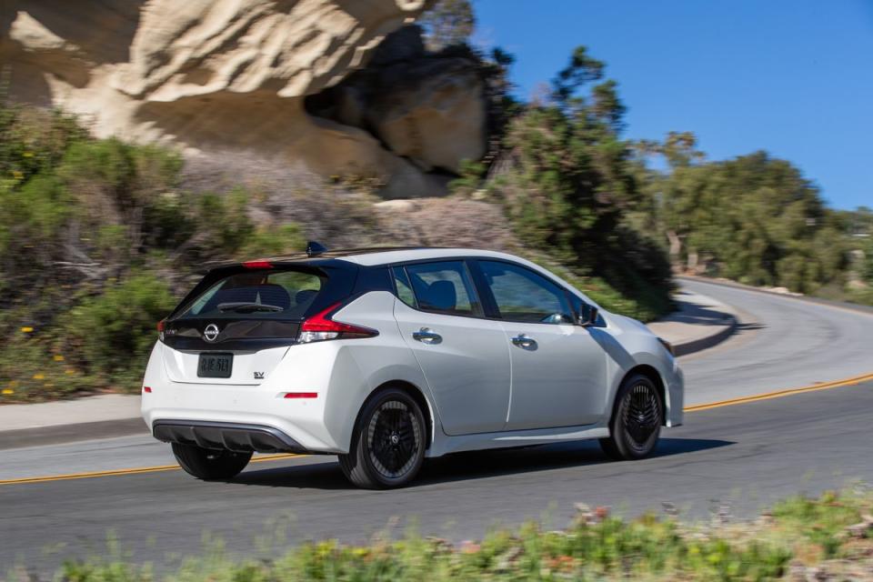 2024 nissan leaf rear driving shot