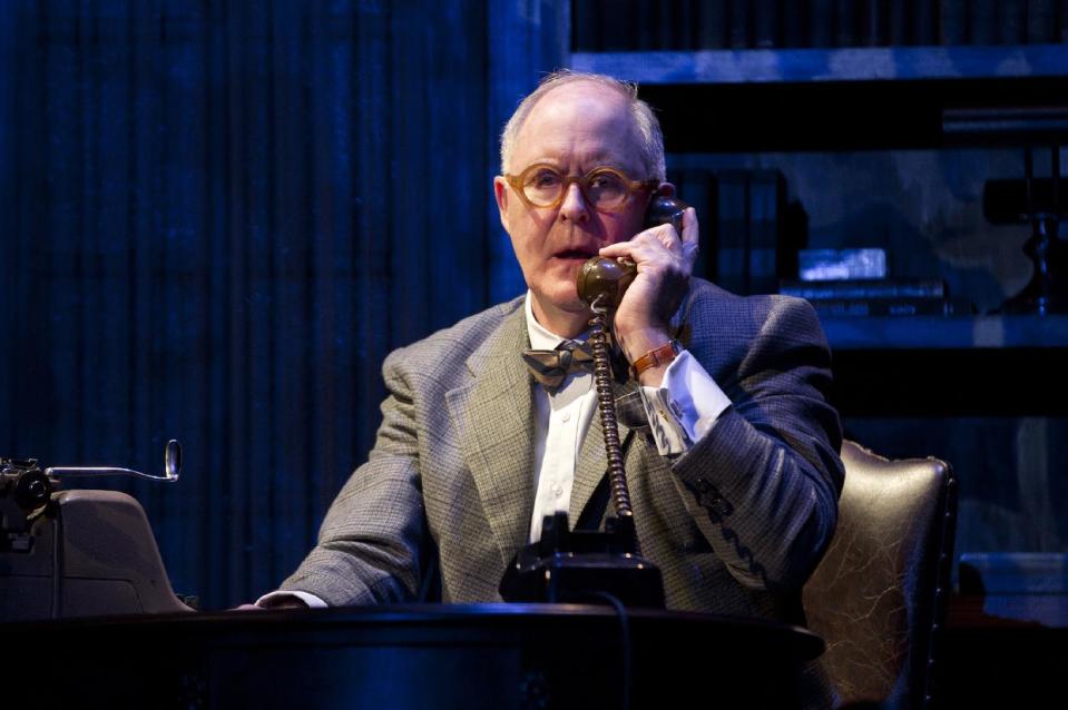 In this theater image released by Boneau/Bryan-Brown, John Lithgow portrays columnist and political pundit Joseph Alsop in a scene from the play "The Columnist," playing at the Samuel J. Friedman Theatre in New York. (AP Photo/Boneau/Bryan-Brown, Joan Marcus)