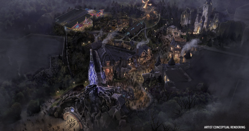 A rendering of the land within Universal’s park.