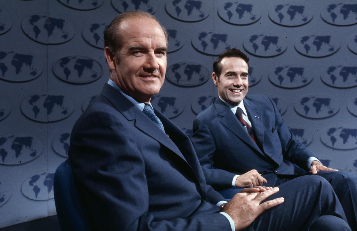 Unspecified - 1972: Senator George McGovern, Senator Bob Dole on Walt Disney Television via Getty Images's 'Issues and Answers' program. (Photo by Walt Disney Television via Getty Images)