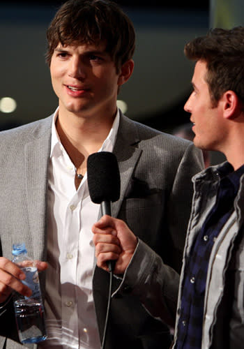 <p>Ashton Kutcher is interviewed by James Tobin at the "Killers" premiere at Event Cinemas George Street on July 18, 2010 in Sydney, Australia.</p>