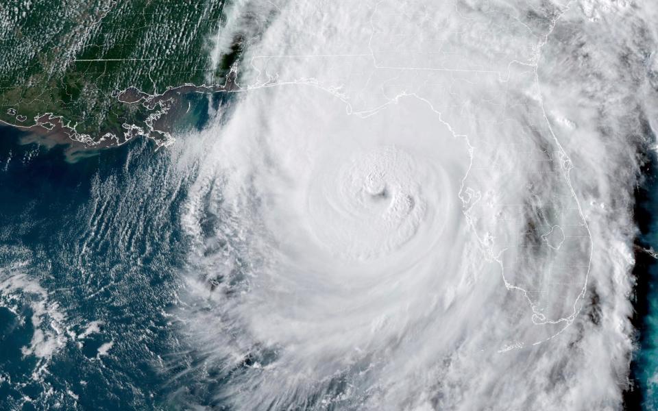 Hurricane Helene in the Gulf of Mexico before it moved to Florida and on towards Georgia