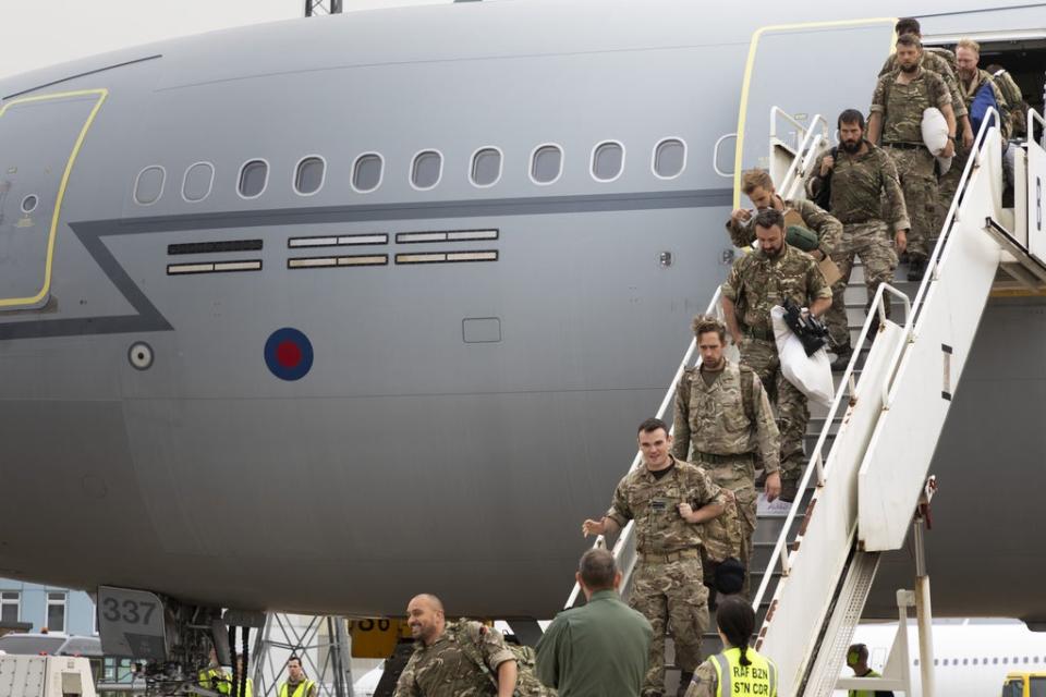 UK military personnel arrive home from Afghanistan (SAC Samantha Holden RAF/PA) (PA Media)