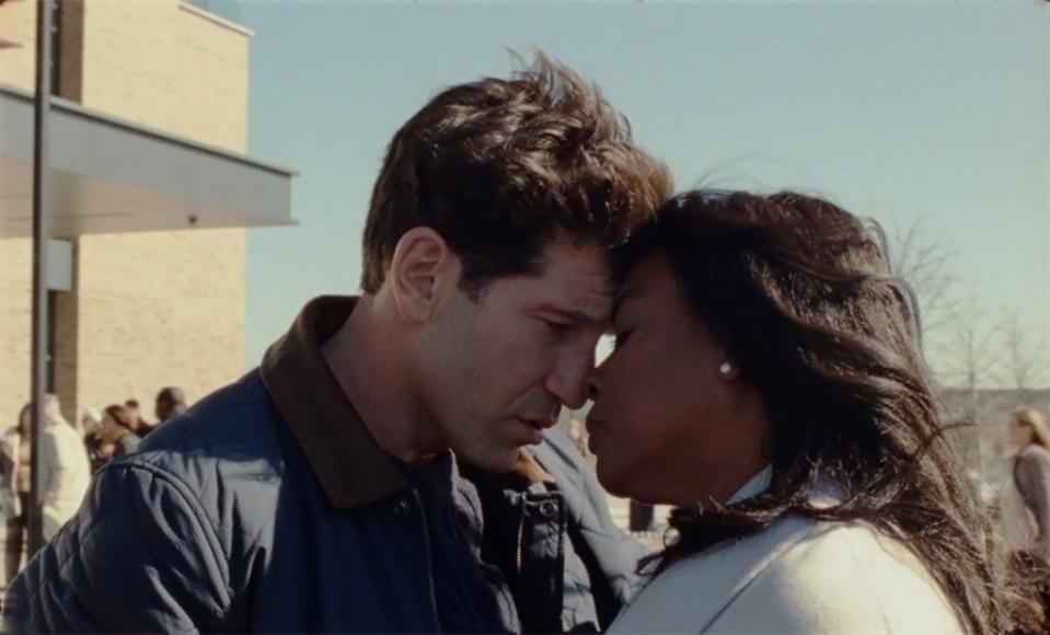 Aunjanue Ellis-Taylor and Jon Bernthal in “Origin.” (Photo by Atsushi Nishijima/Courtesy of NEON)