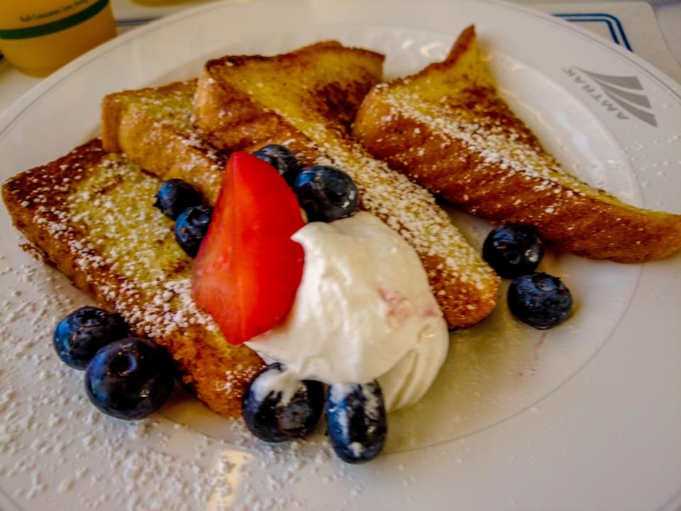 french toast in amtrak