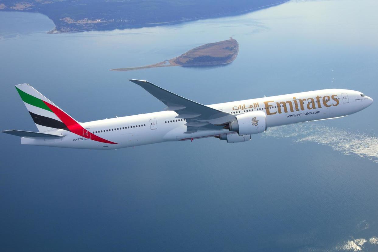 Cover up: Emirates will pay up to £135,000 in medical and repatriation costs: Emirates