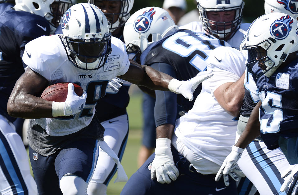 A one-third stake in the Tennessee Titans is up for sale. (AP)