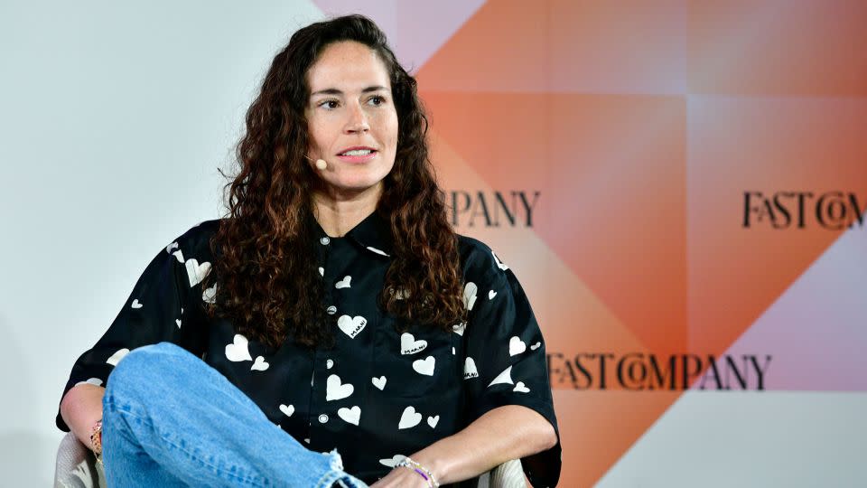 Sue Bird speaking at the Fast Company Innovation Festival on September 21, 2023, in New York City. - Eugene Gologursky/Getty Images