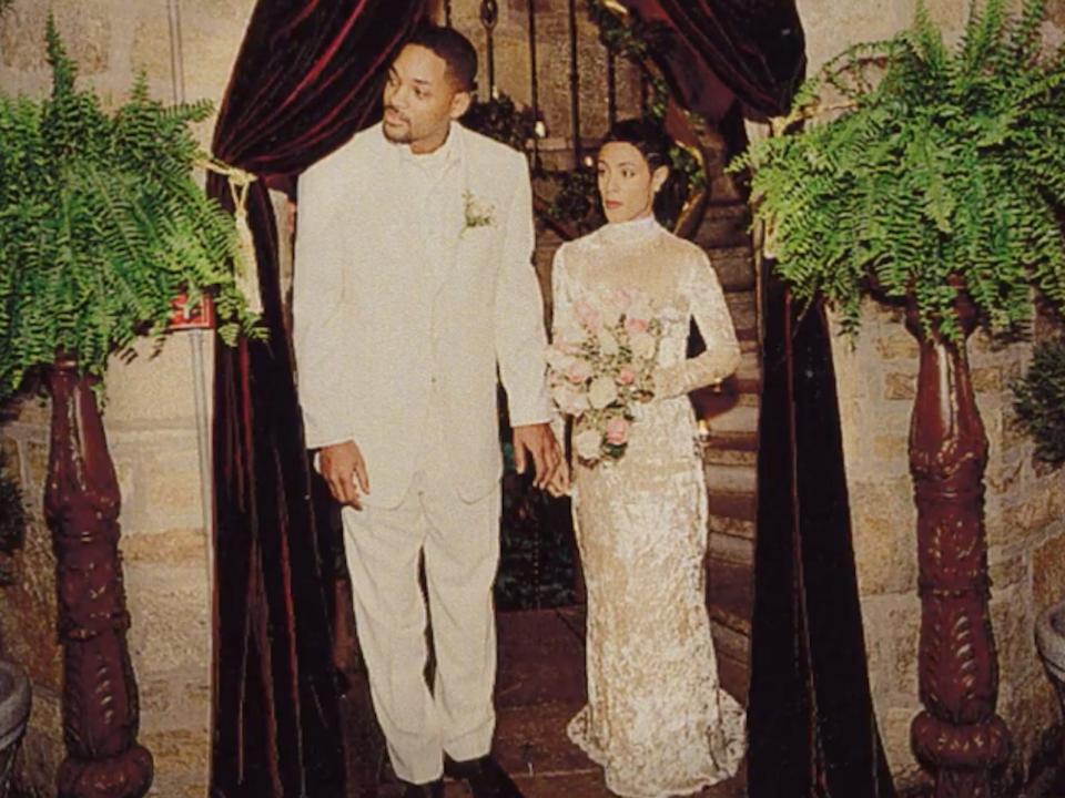 Will Smith and Jada Pinkett Smith on their wedding day.