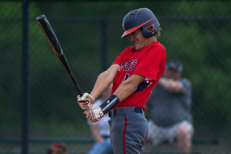 A Wakulla Christian player reacts before going up to bat in a game against FAMU DRS on April 13, 2022, at FAMU DRS. The Saints won 13-0.